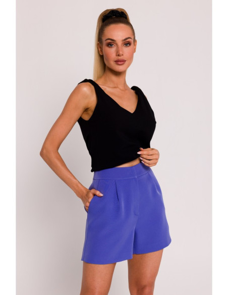 M775 Shorts with pleats - light purple