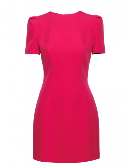M777 Padded shoulder mini dress - fuchsia