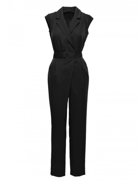 M780 Asymmetrical design jumpsuit - black