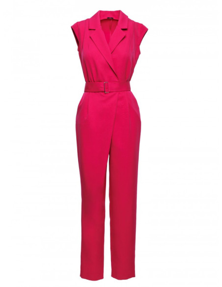 M780 Asymmetrical design jumpsuit - fuchsia