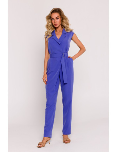 M780 Asymmetrical design jumpsuit - light purple