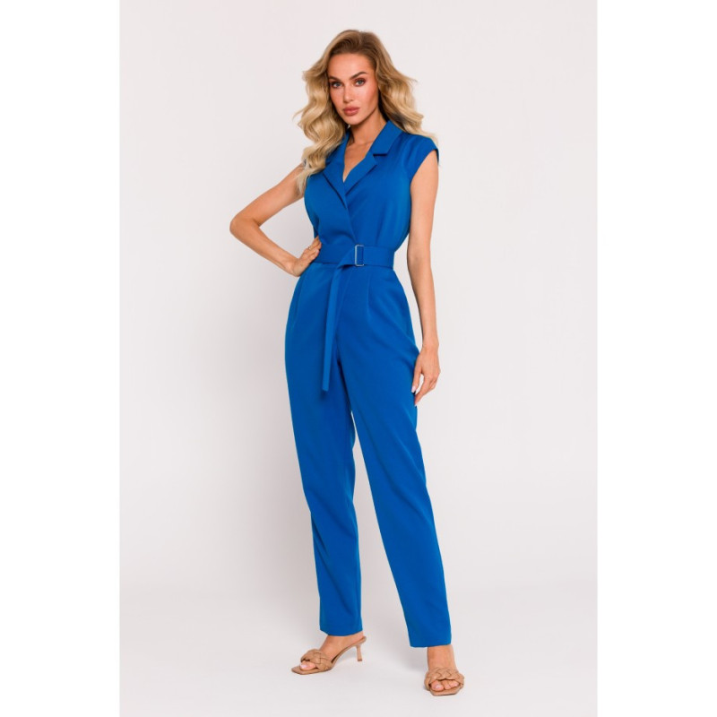 M780 Asymmetrical design jumpsuit - blue