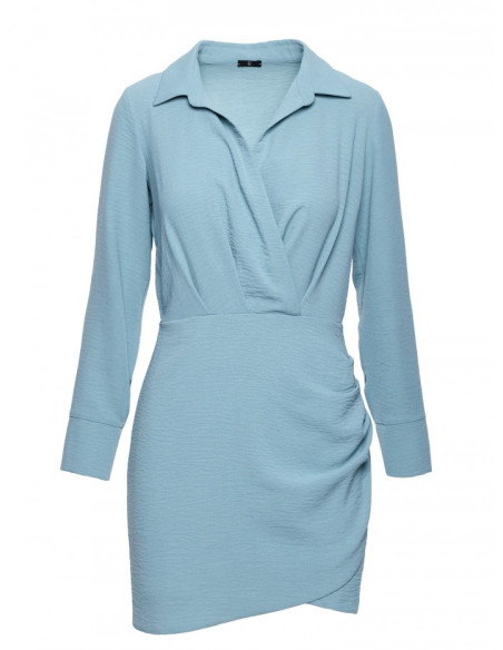 M783 Mini dress with a collar - agave