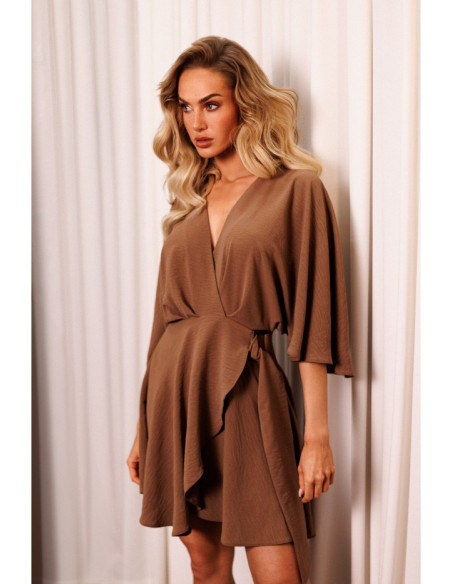 M785 Flared mini dress - brown