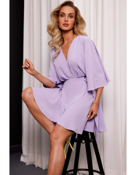 M785 Platėjanti mini suknelė - violetinė