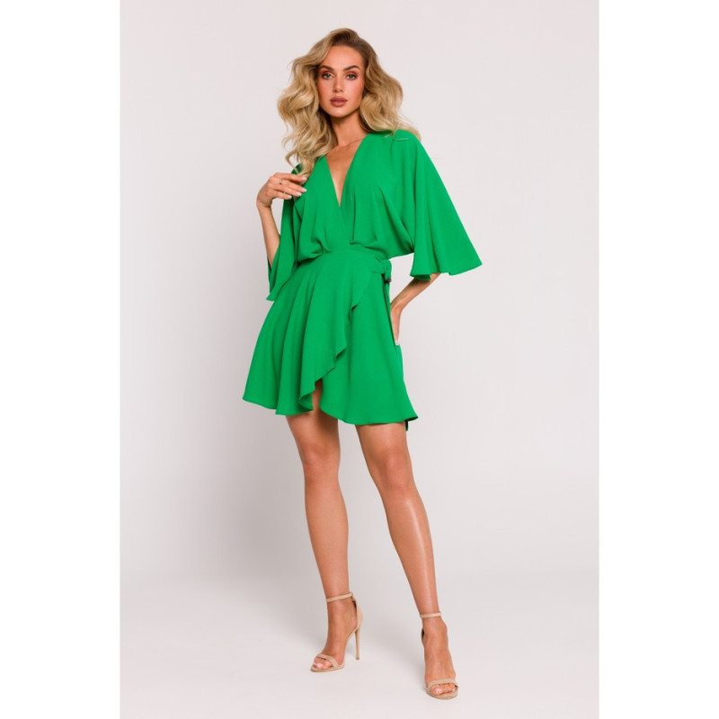 M785 Flared mini dress - green