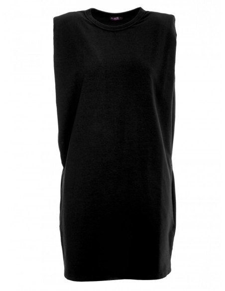M789 Shoulder pad mini dress - black