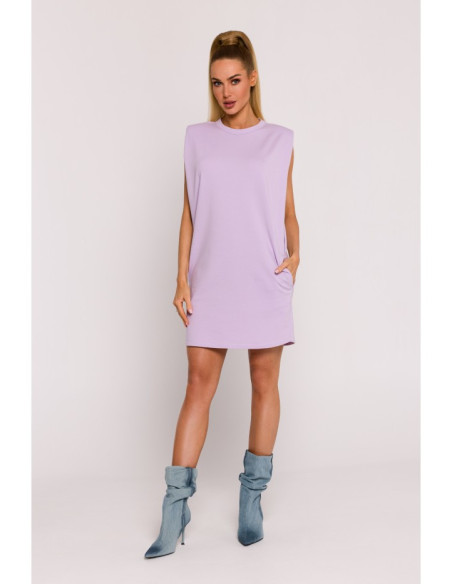 M789 Shoulder pad mini dress - purple