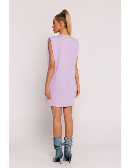 M789 Shoulder pad mini dress - purple