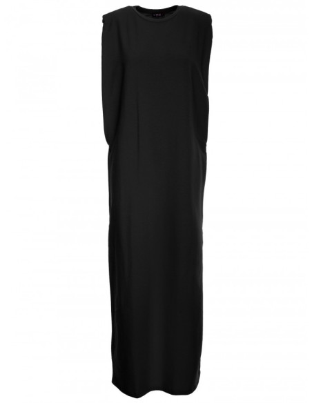M790 Shoulder pad maxi dress - black