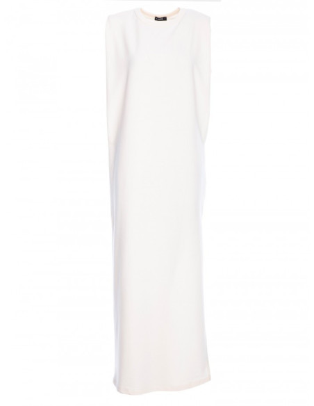 M790 Shoulder pad maxi dress - cream
