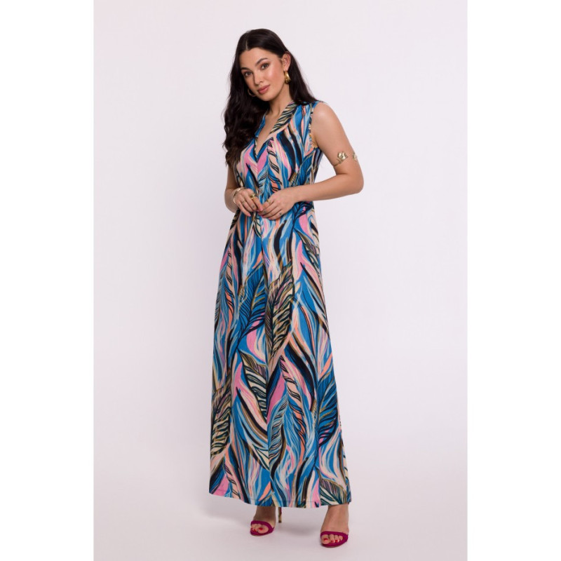 B283 Maxi print dress - model 2