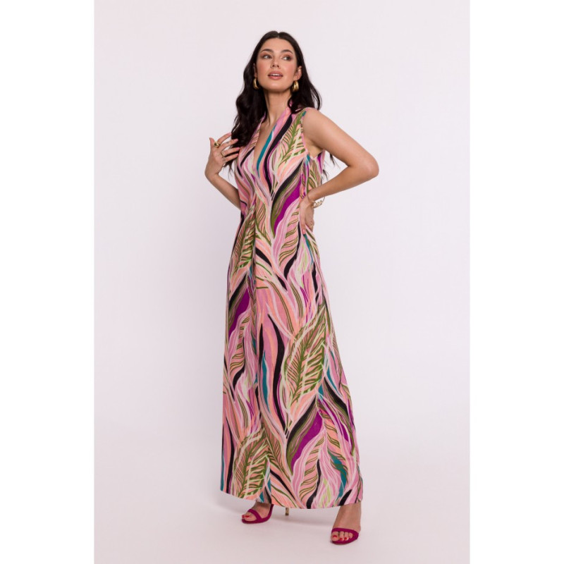 B283 Maxi print dress - model 3