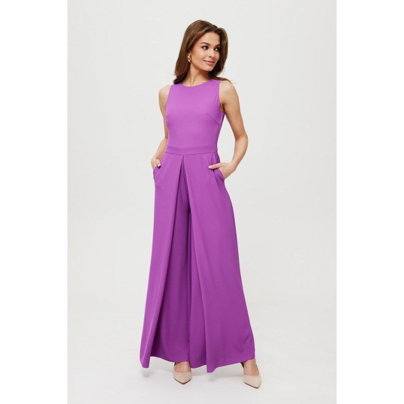 K184 Wide leg jumpsuit - lavender