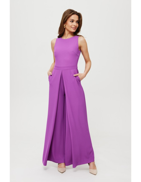 K184 Wide leg jumpsuit - lavender