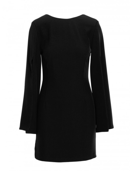 K190 Mini dress with split sleeves - black