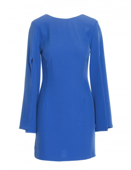 K190 Mini dress with split sleeves - blue