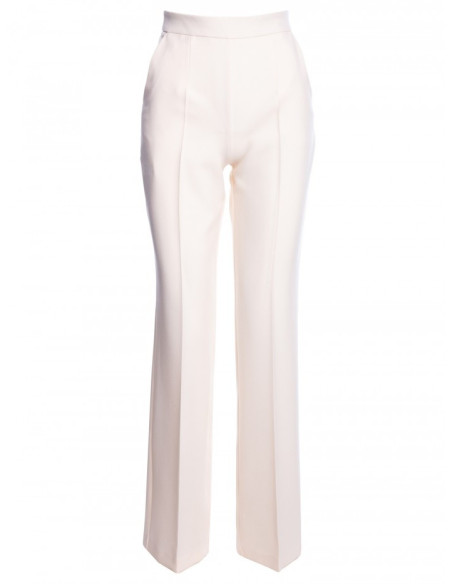 S371 Platėjančios kelnės - dramblio kaulo spalvos