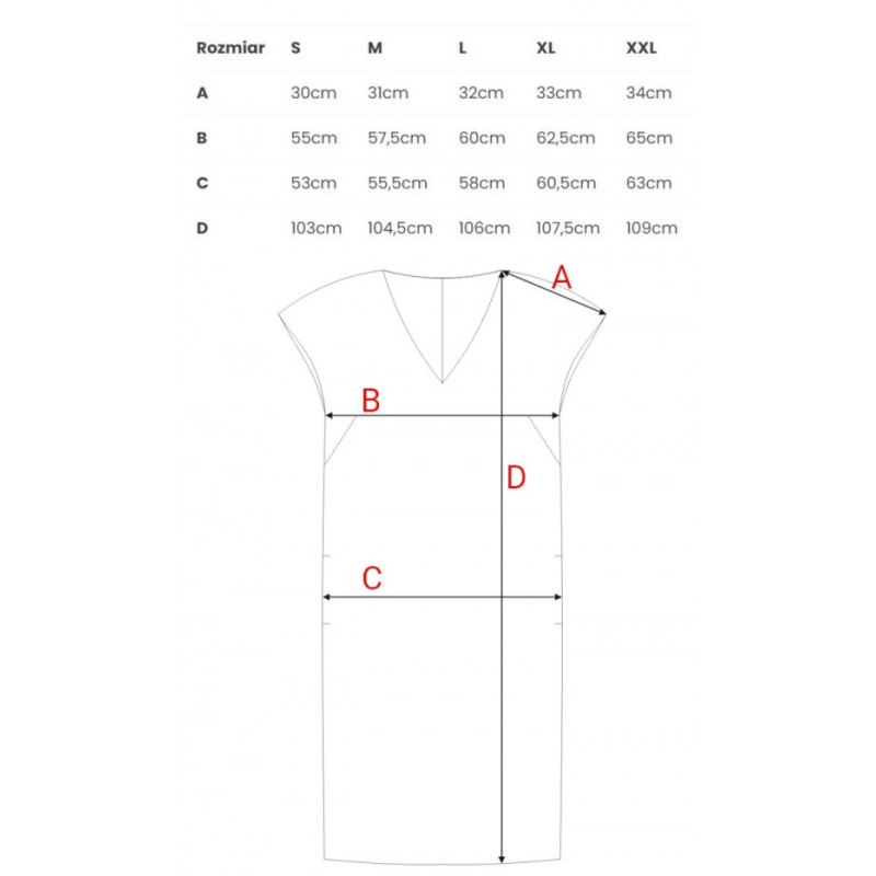 S392 Laisvai krentanti suknelė su V formos iškirpte -... 2