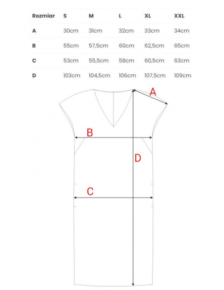 S392 Laisvai krentanti suknelė su V formos iškirpte - koralinė