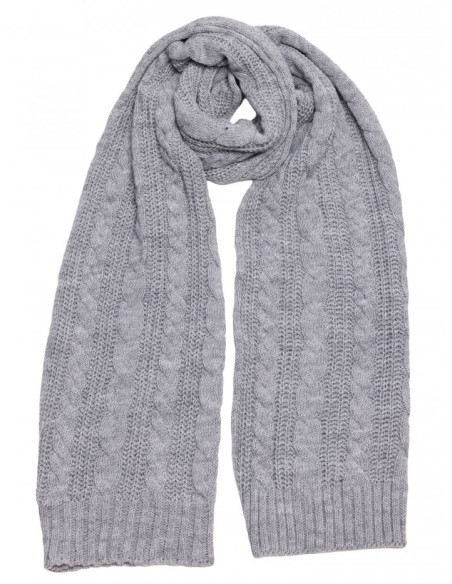 M898 Szal splot warkocz - szary