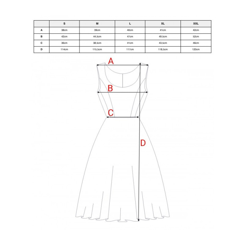 S424 Sukienka rozkloszowana - czerwona 2