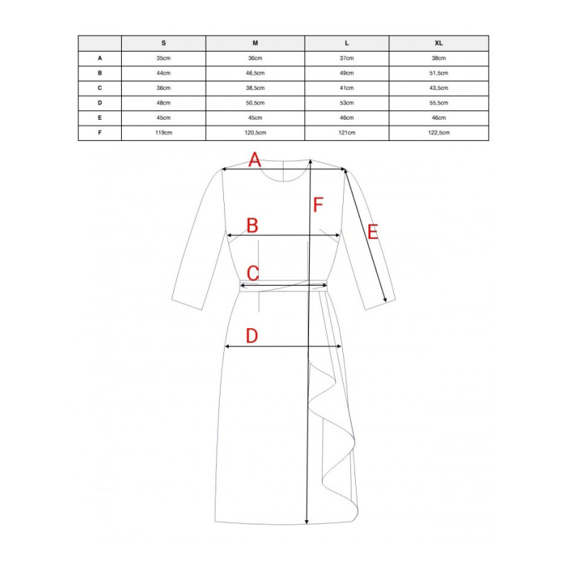 S425 Sukienka z falbaną - bordowa 2